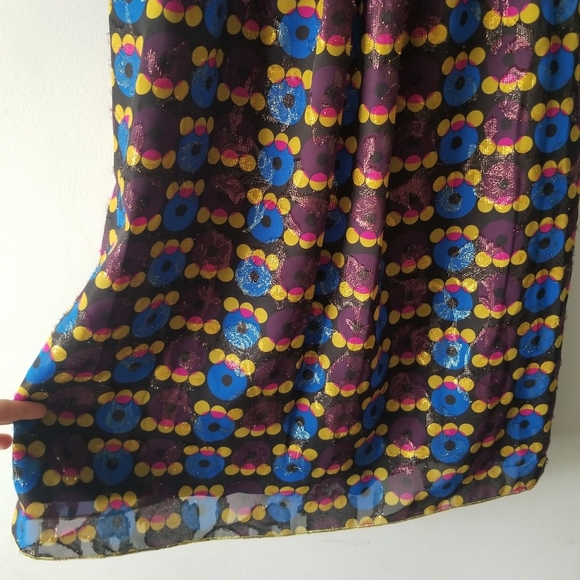 Anna Sui For Target Metallic Mod Dress Small - Picture 10 of 13